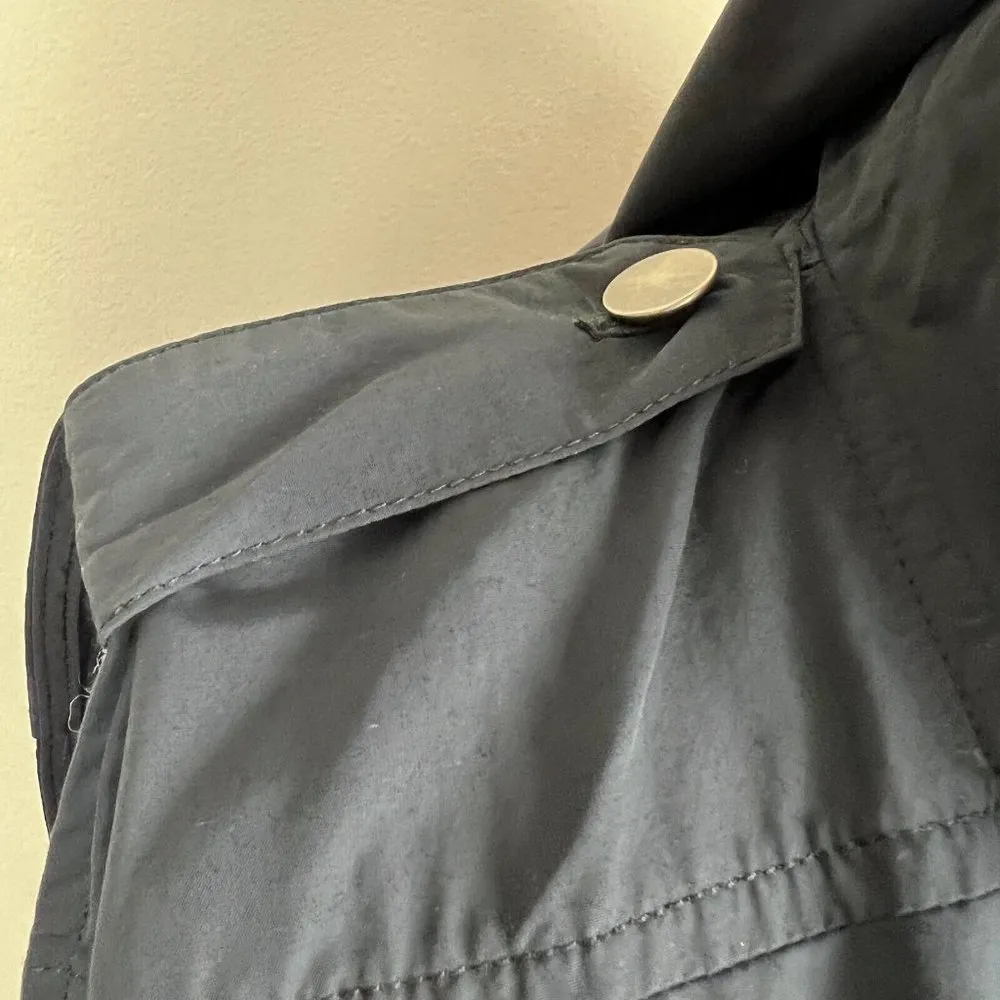 Finley Dress Womens Small Black Jaqueline Hood Full Zip Cinched Waist Sleeveless - Image 9