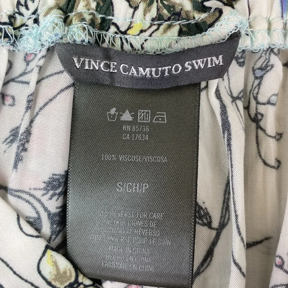 Vince Camuto Floral Print Side Slit Wide Leg Palazzo Pants S - Image 7