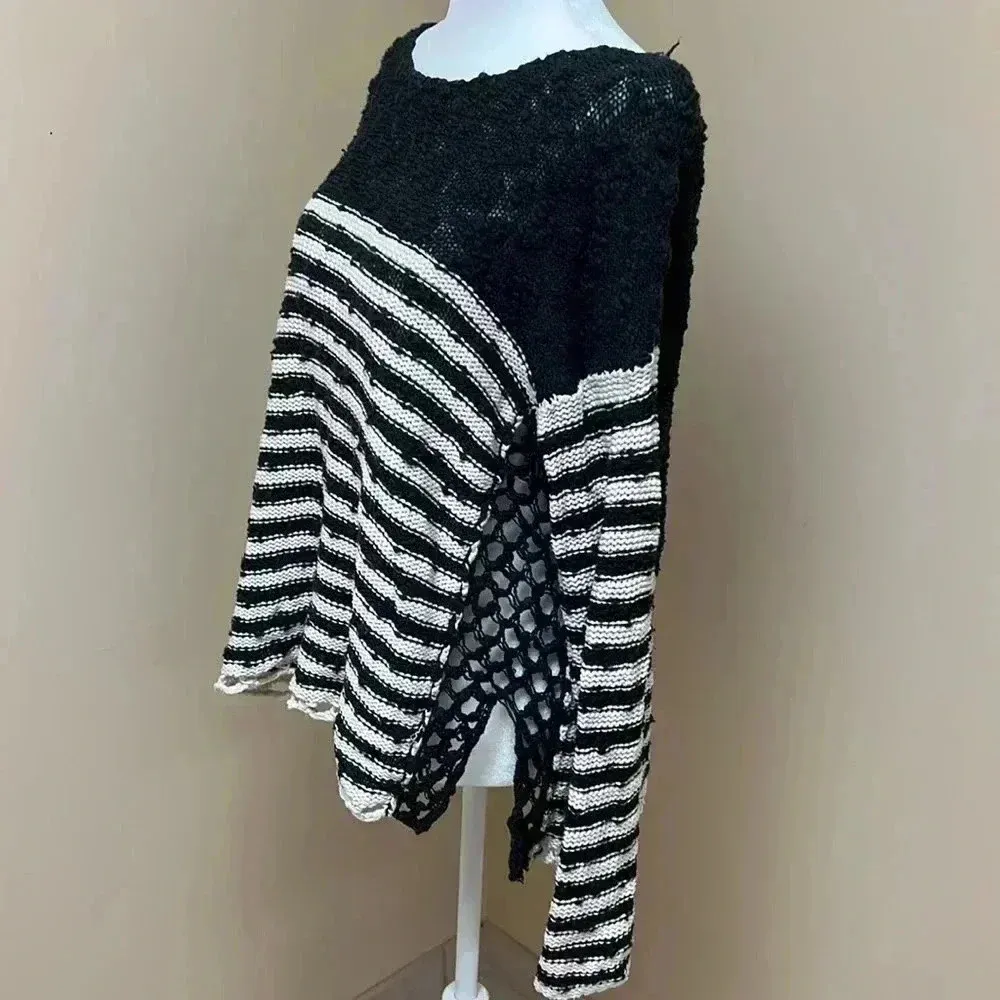 Free People Striped in Crochet Pullover Sweater - Image 4