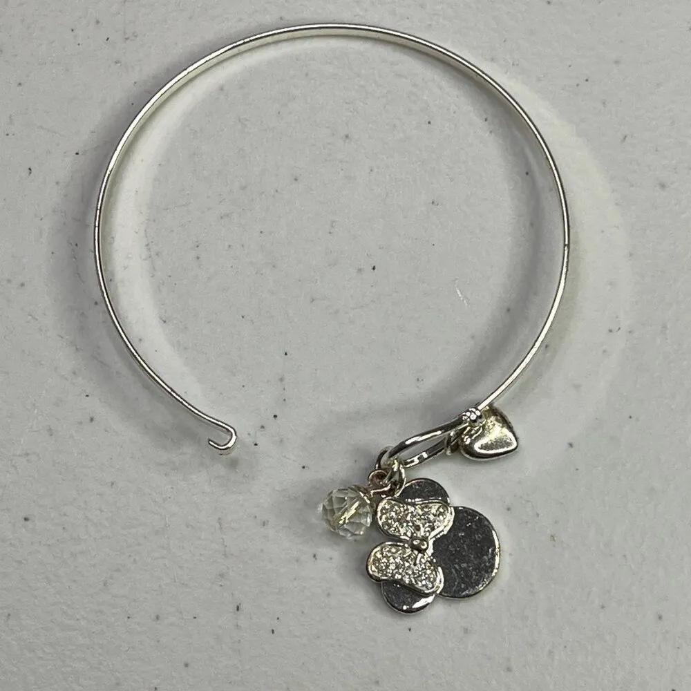 Disney Alex & Ani Minnie Mouse Silver Charm Bracelet - Image 6