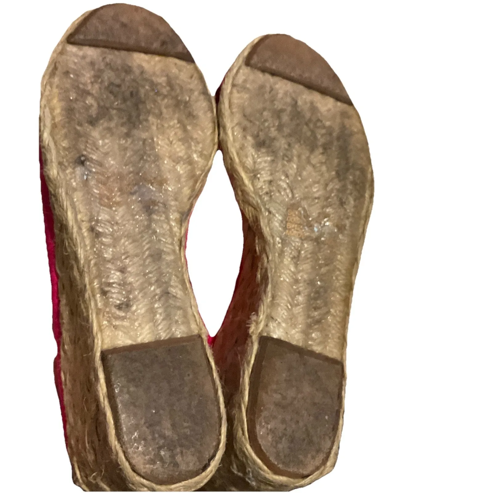 LRL Ralph Lauren Cecilia Sz 7.5 Shantung Silk Espadrille‎ Wedge Peep Toe Sandals - Image 2