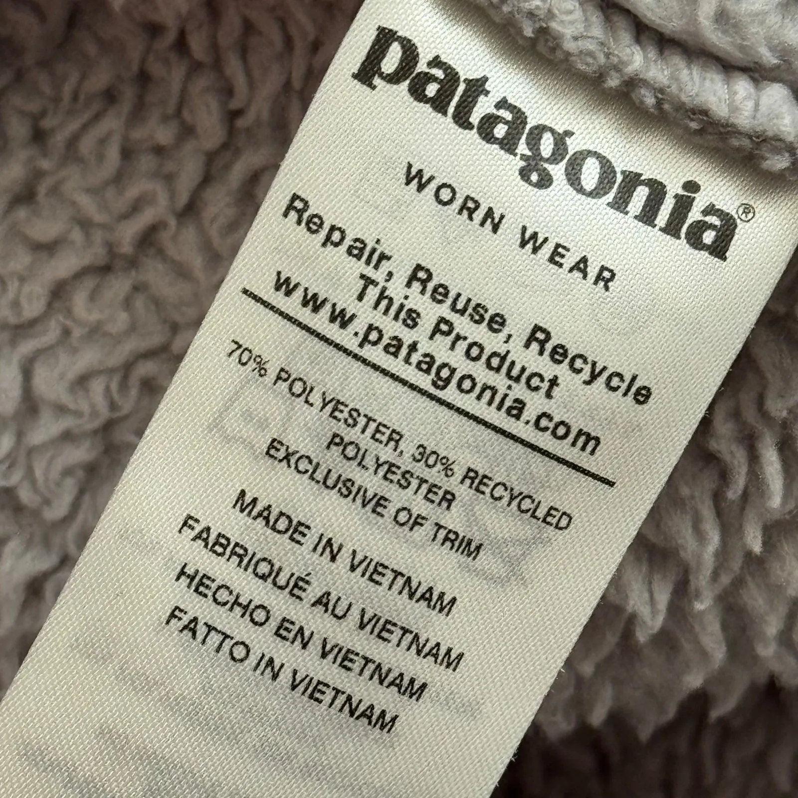 Patagonia Los Gatos Grey Fleece 1/4 Zip Pullover Sweater Women’s Size XL - Image 6