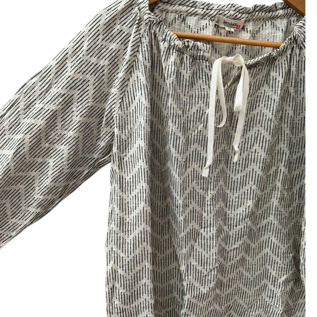 Lemlem Imani Long sleeve Grandfather Shirt Size‎ Large - Image 9