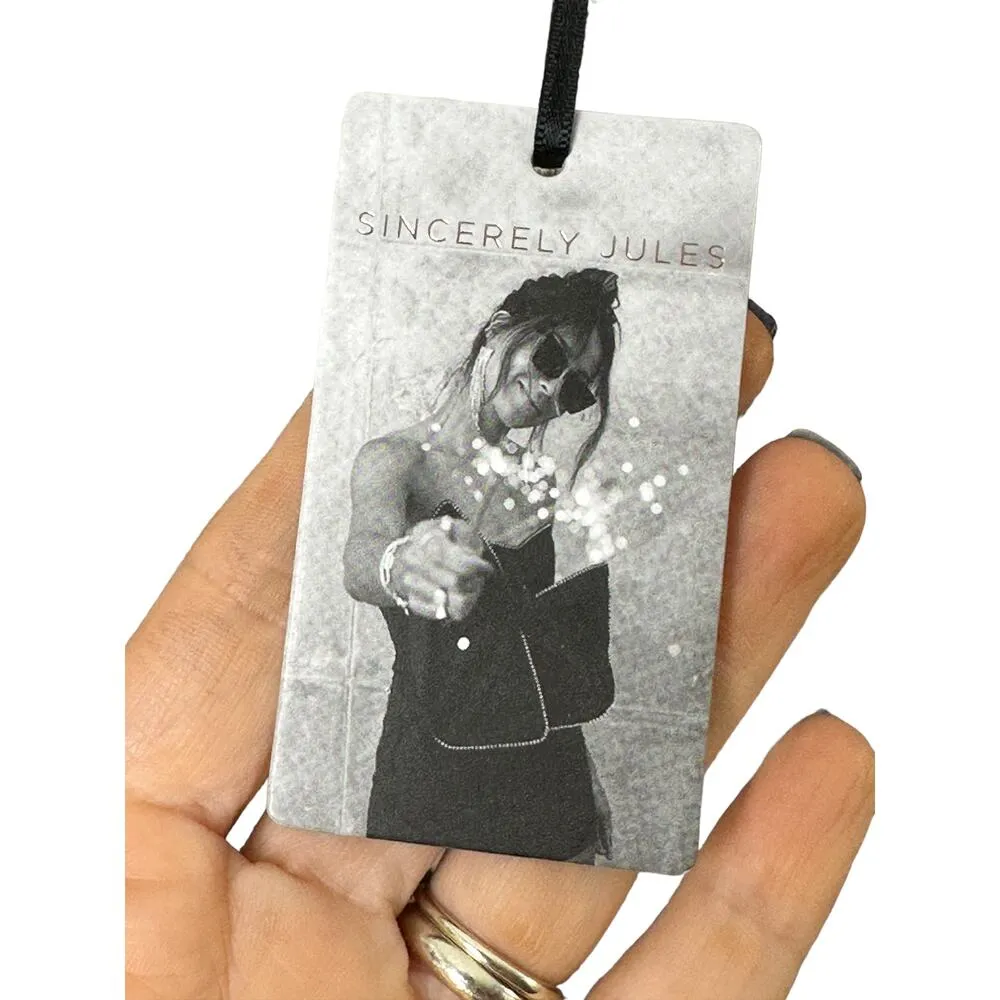 Sincerely Jules Long Sleeve Cropped Leopard Print Top Built In Bra Sz Medium NEW - Image 11