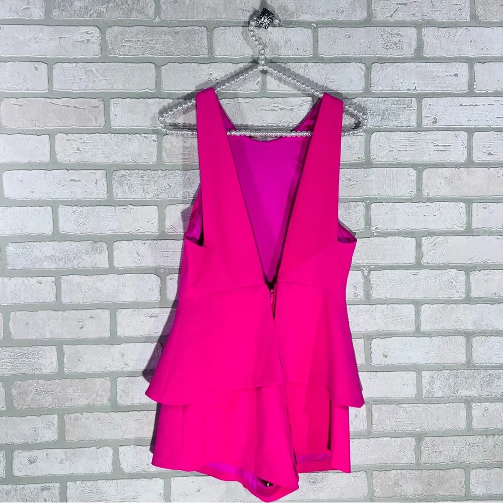 Finders Keepers Strangers in Paradise Hot Pink Peplum Playsuit Romper Size S - Image 6