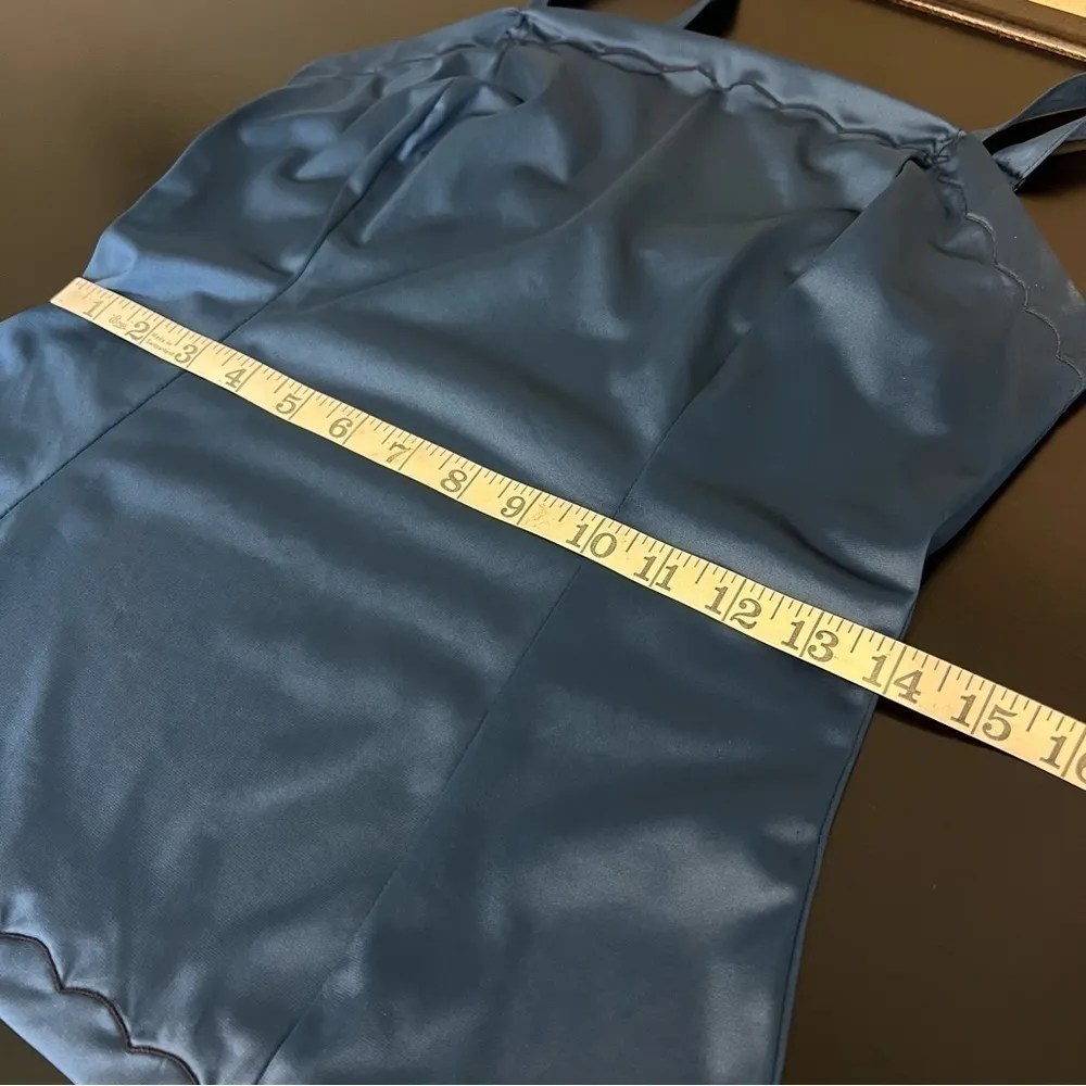 Wonder Maid Vintage Non Cling spaghetti strap top, Union Tag, size Small/XS Blue - Image 3