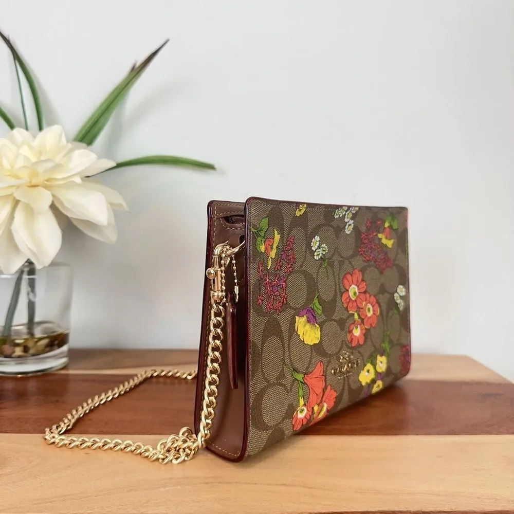 NWT COACH Slim Crossbody In Signature‎ Canvas With Floral Print - Image 2