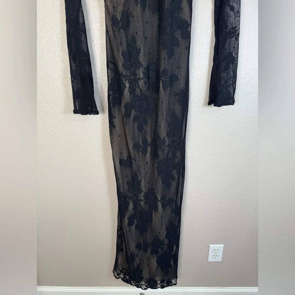 NBD  Letina Maxi Dress in Black size Medium Revolve Lace - Image 11