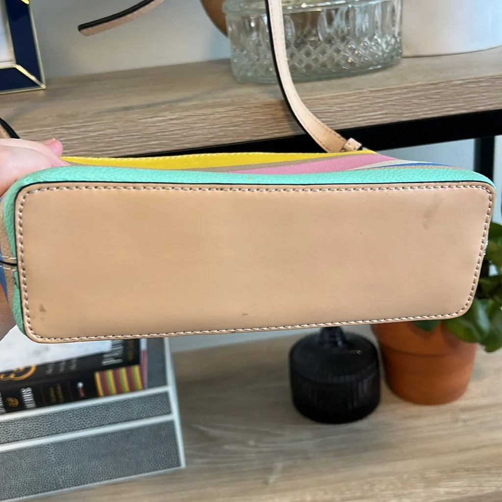 Kate Spade  Adjustable Strap Stripe Crossbody/ Purse - Image 6