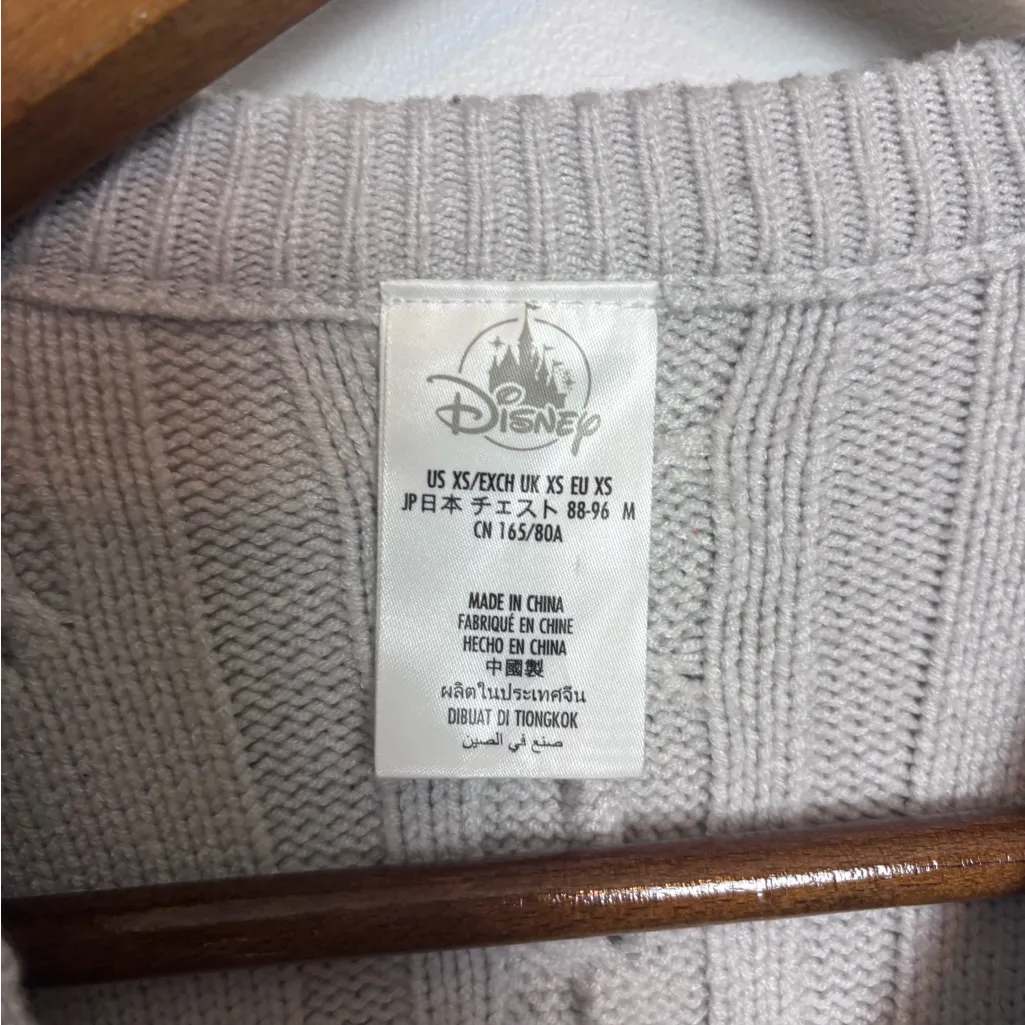 Disney Parks Star Wars Stormtrooper Gray Cable Knit Crew Neck Pullover Sweater - Image 4