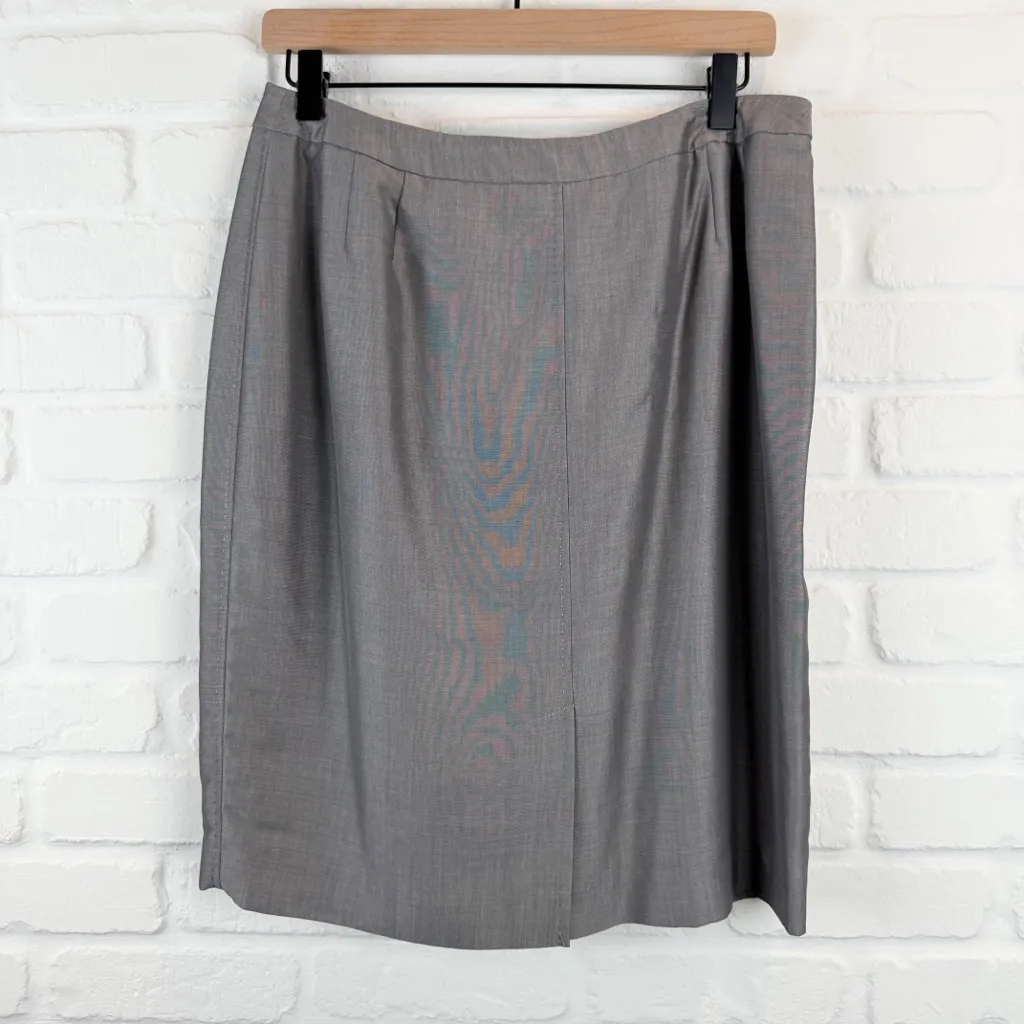 Vintage Anne Klein Gray Skirt Suit Blazer Pencil Skirt Platinum Size 12 NWT - Image 7