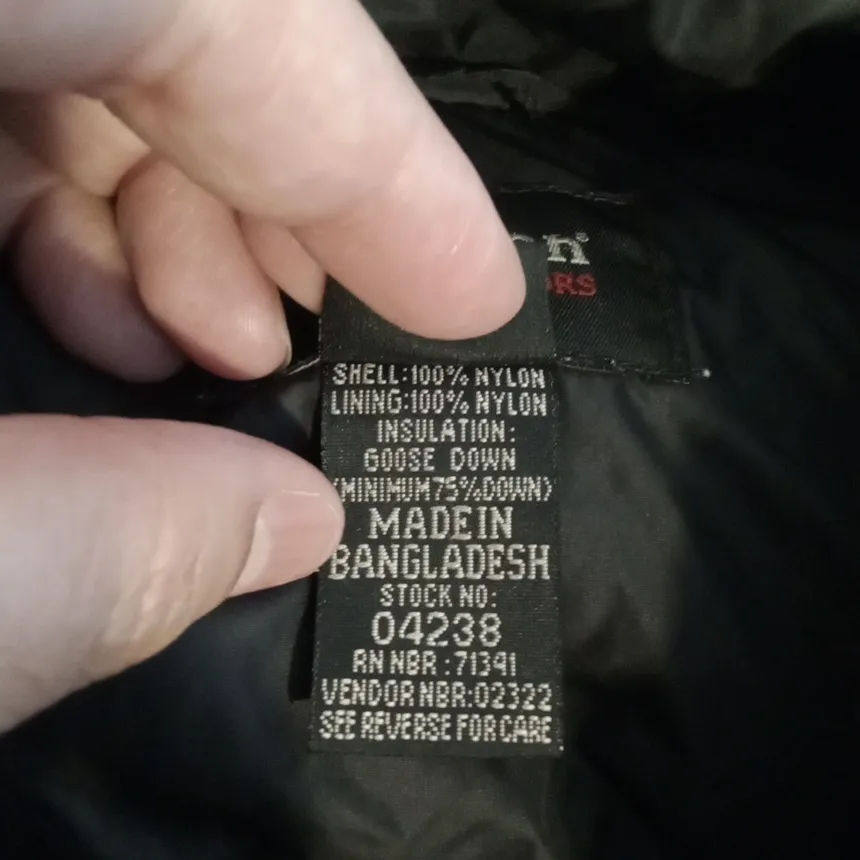 L.L. Bean Outdoors Minimum 75% Goose Down Winter Packable Vest Sz Medium Black - Image 6