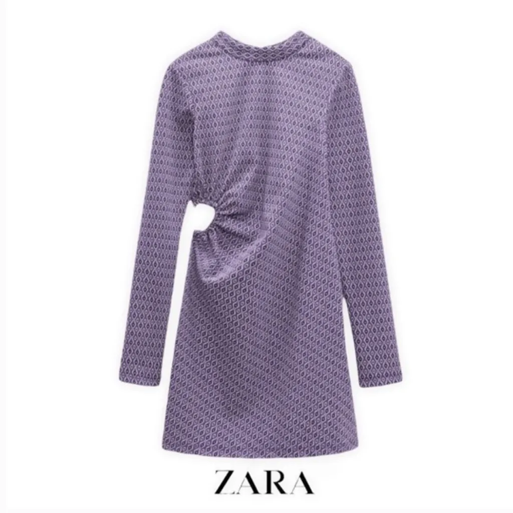 Zara NWT Open Back Heart Cutout Dress Size Large - Image 4