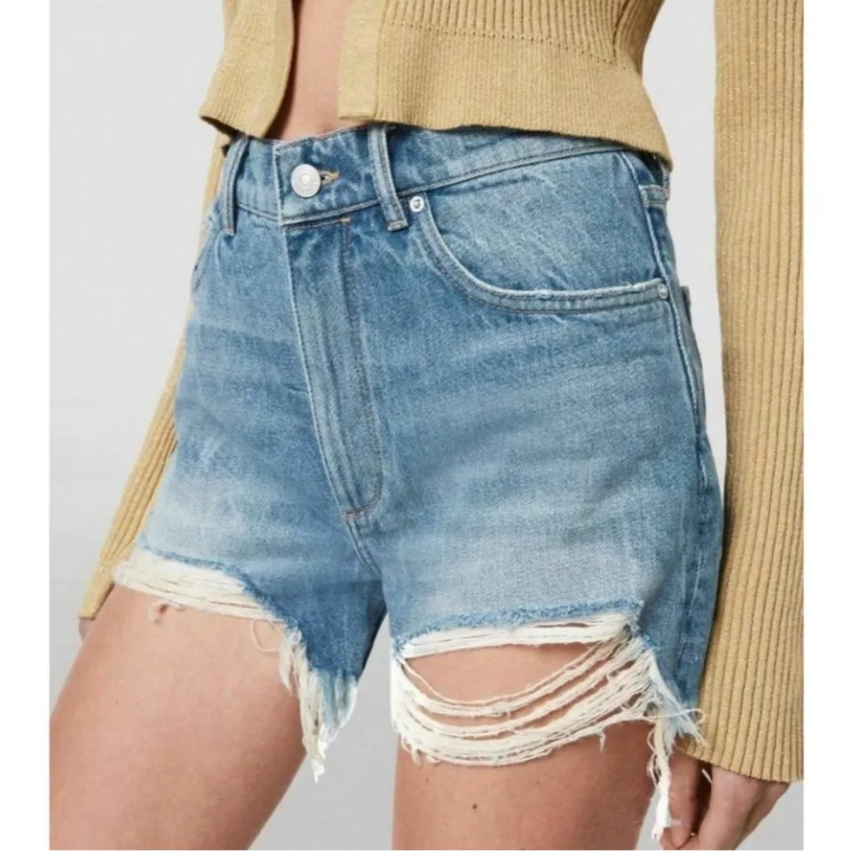 NWT‎ All Saints Remi Cut Off Fray Hem Distressed Shorts Sz 27 $115 - Image 3