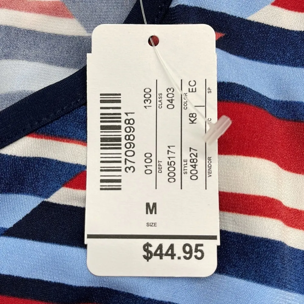 Christopher & Banks NWT Red White Blue Abstract Print Pullover Top Medium - Image 9