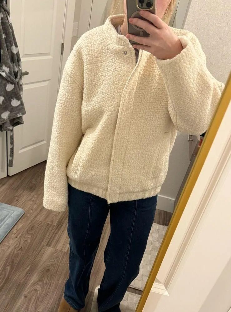 Abercrombie & Fitch Wool Bomber Jacket - Image 5