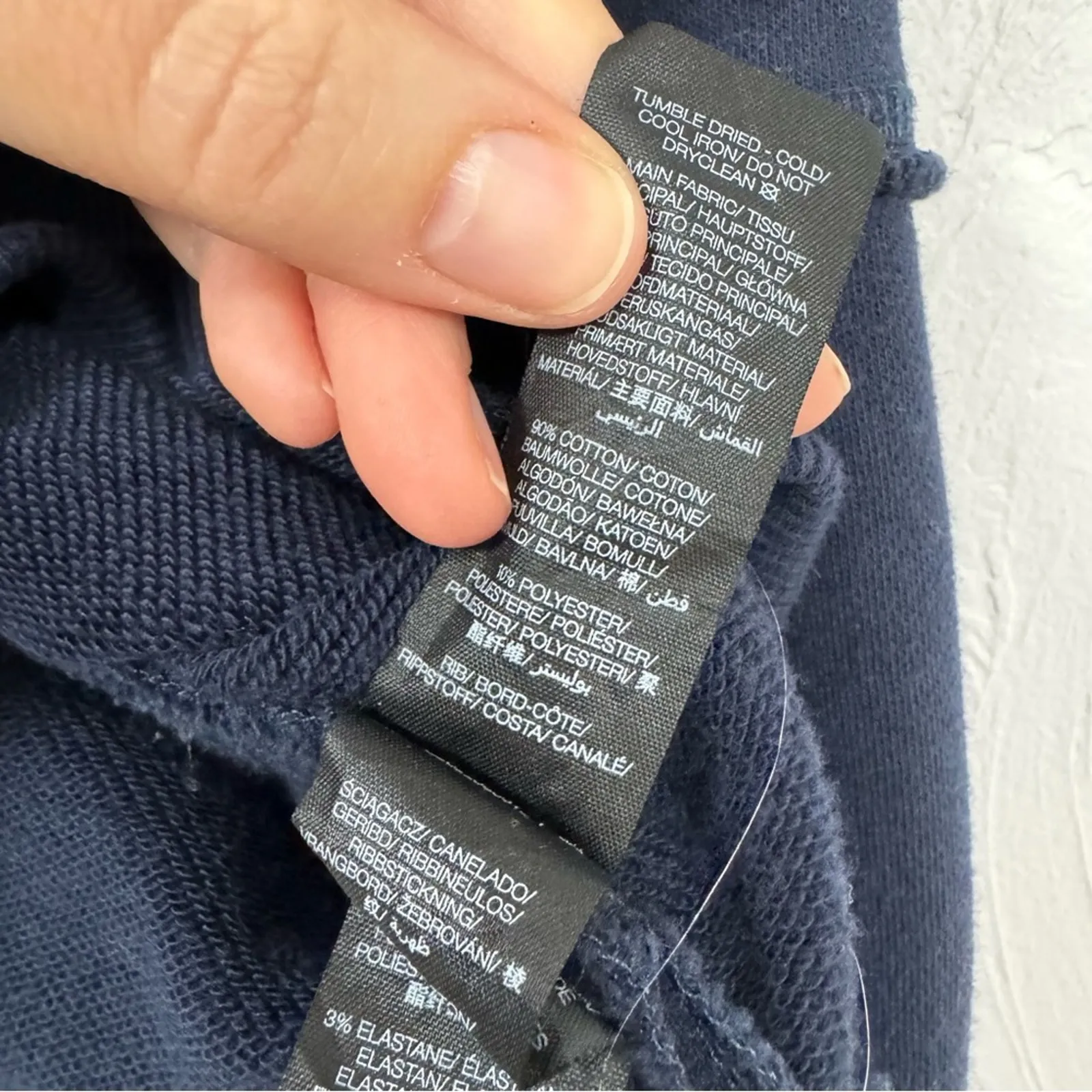 Sweaty Betty Navy Blue Oversized Hoodie Sweatshirt Women’s 8 Exposed Seams - Image 9