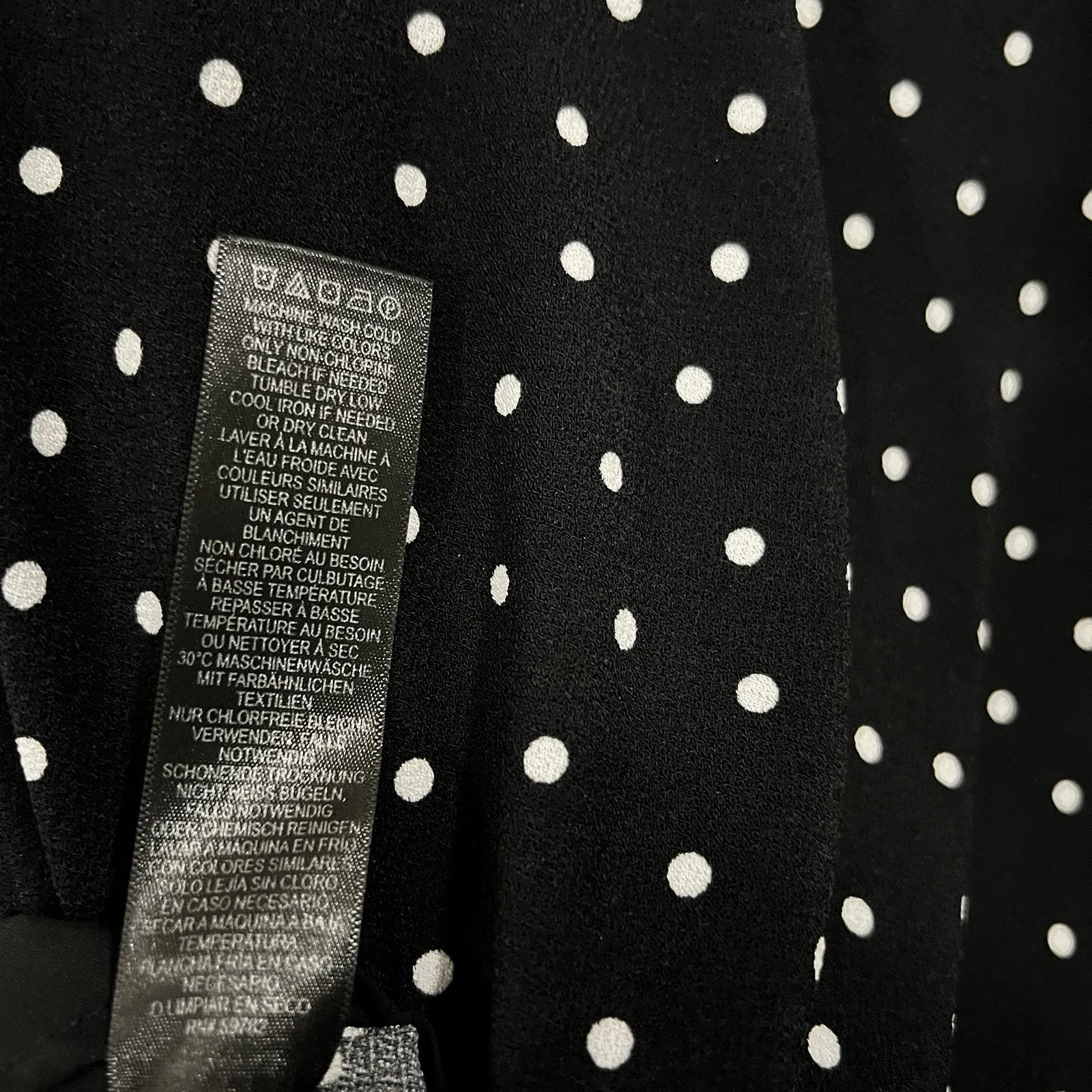 Adrianna Papell Polka Dot Tunic Top Plus Size 1X Black White Short Sleeve Blouse - Image 8