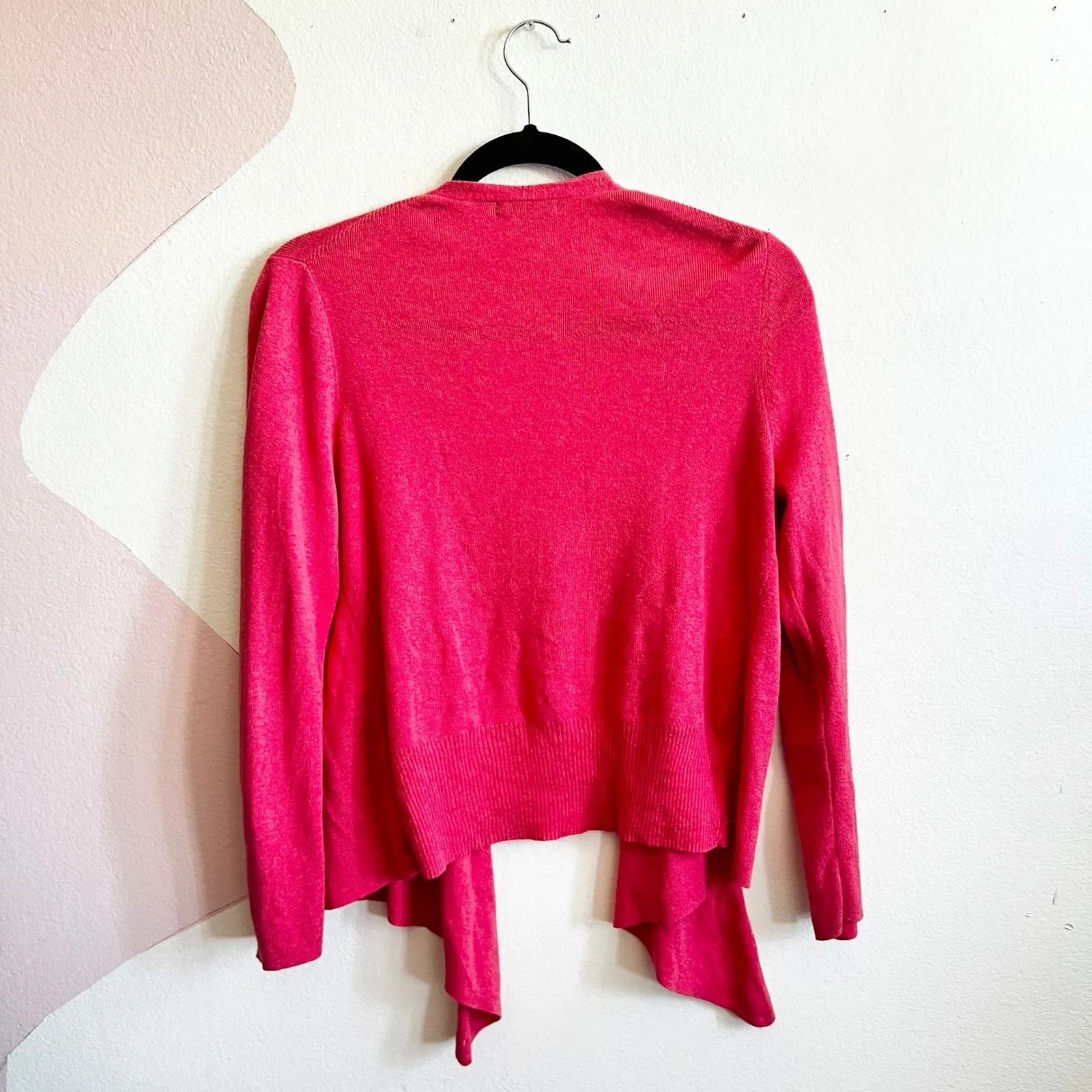 NIC+ZOE All Year 4 Way Cardigan Sweater Orange Classic Size Cotton Medium - Image 2