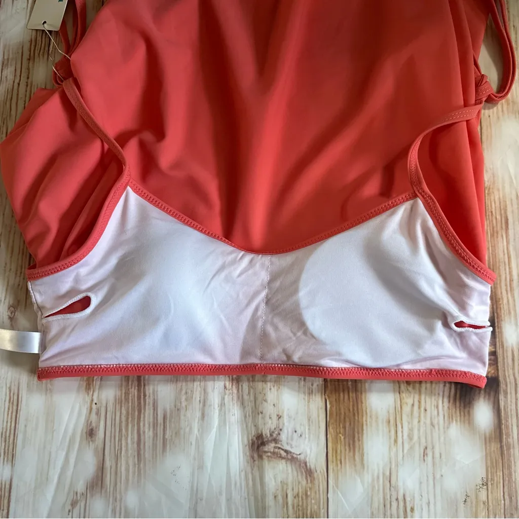 Beachsissi Coral Tie Shoulder Swing Tankini Top - Image 12
