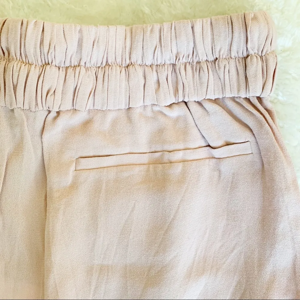 IRO Dainie Crepe High Rise Drawstring Waist Shorts Pale Pink NWT 40 (8) - Image 9