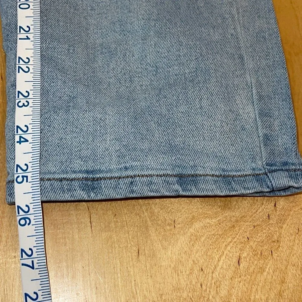 Wild Fable Womens High Rise Button Fly Distressed Boyfriend Crop Jeans Blue Sz 6 - Image 10