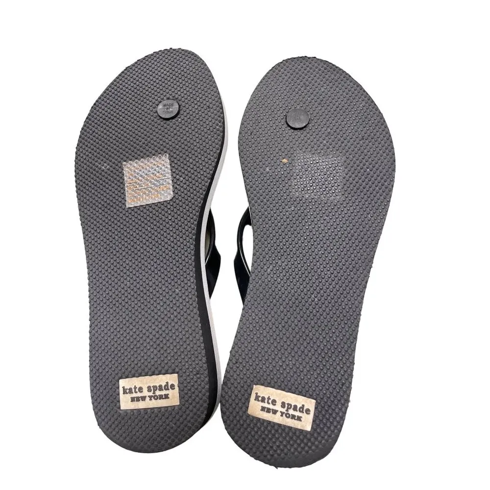 Kate Spade Women's Black/White Shoes/Flip Flops Size7 SKU 1734 - Image 5