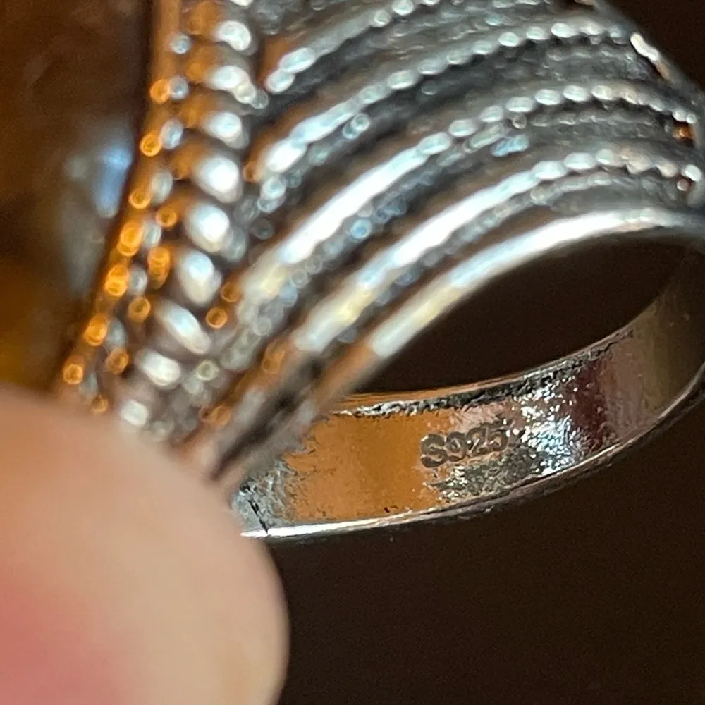 Cool tiger eye stone S925 silver ring size 9.25 - Image 8