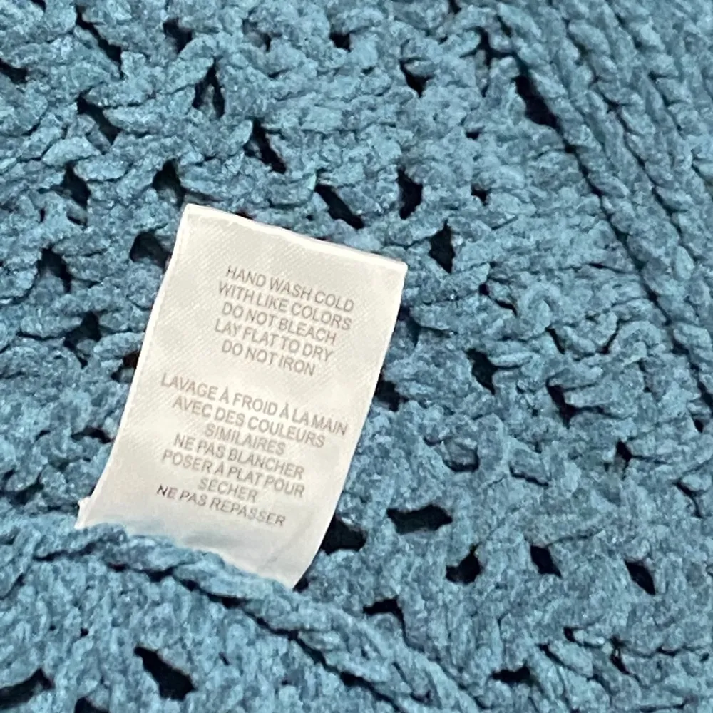 DR2 by Daniel Rainn Blue Open Stitch Mini Cardigan - Image 8