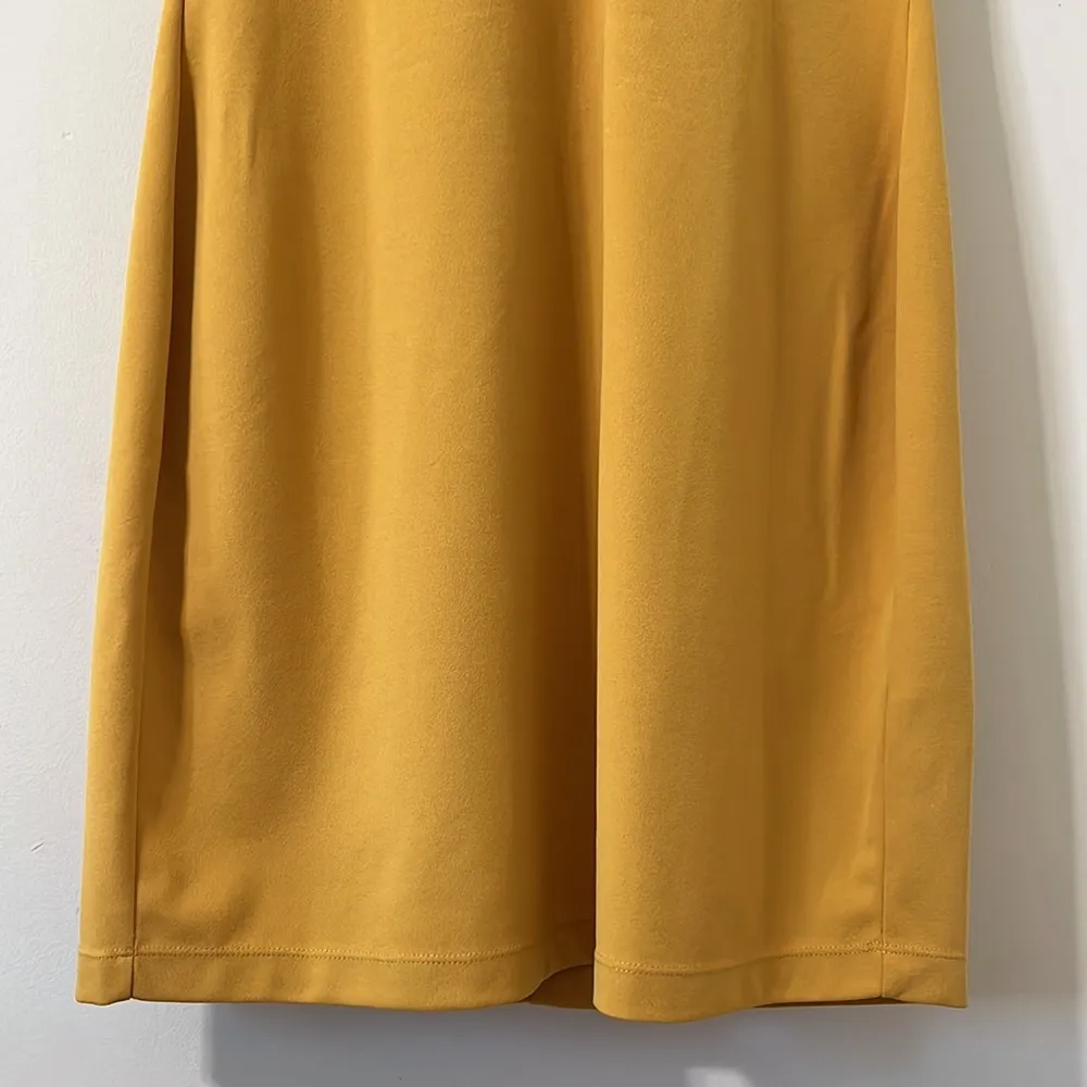 GUESS Mustard Yellow Quarter Zip Hooded Shirt Dress Size XL - Image 3