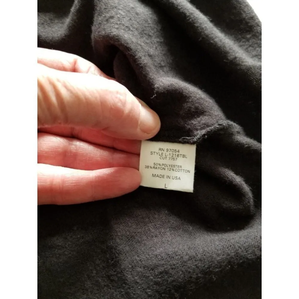 Lanston Women's Black Turtleneck Long Sleeve Top Sweater W/Thumbholes Size L Size L - Image 12