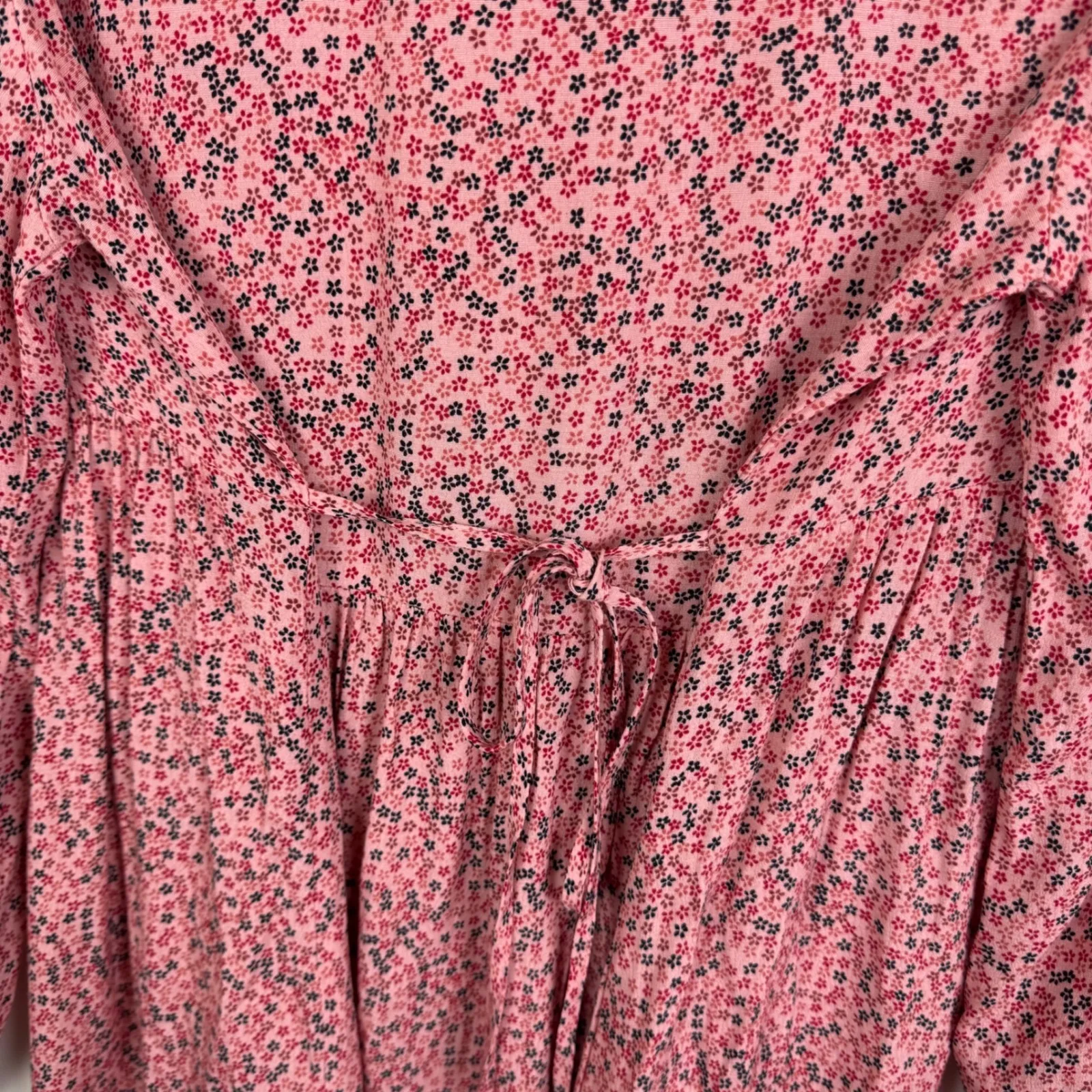 The Nines by Hatch Maternity Floral Mini Dress Medium Pink Lightweight Cottage‎ Size undefined - Image 5