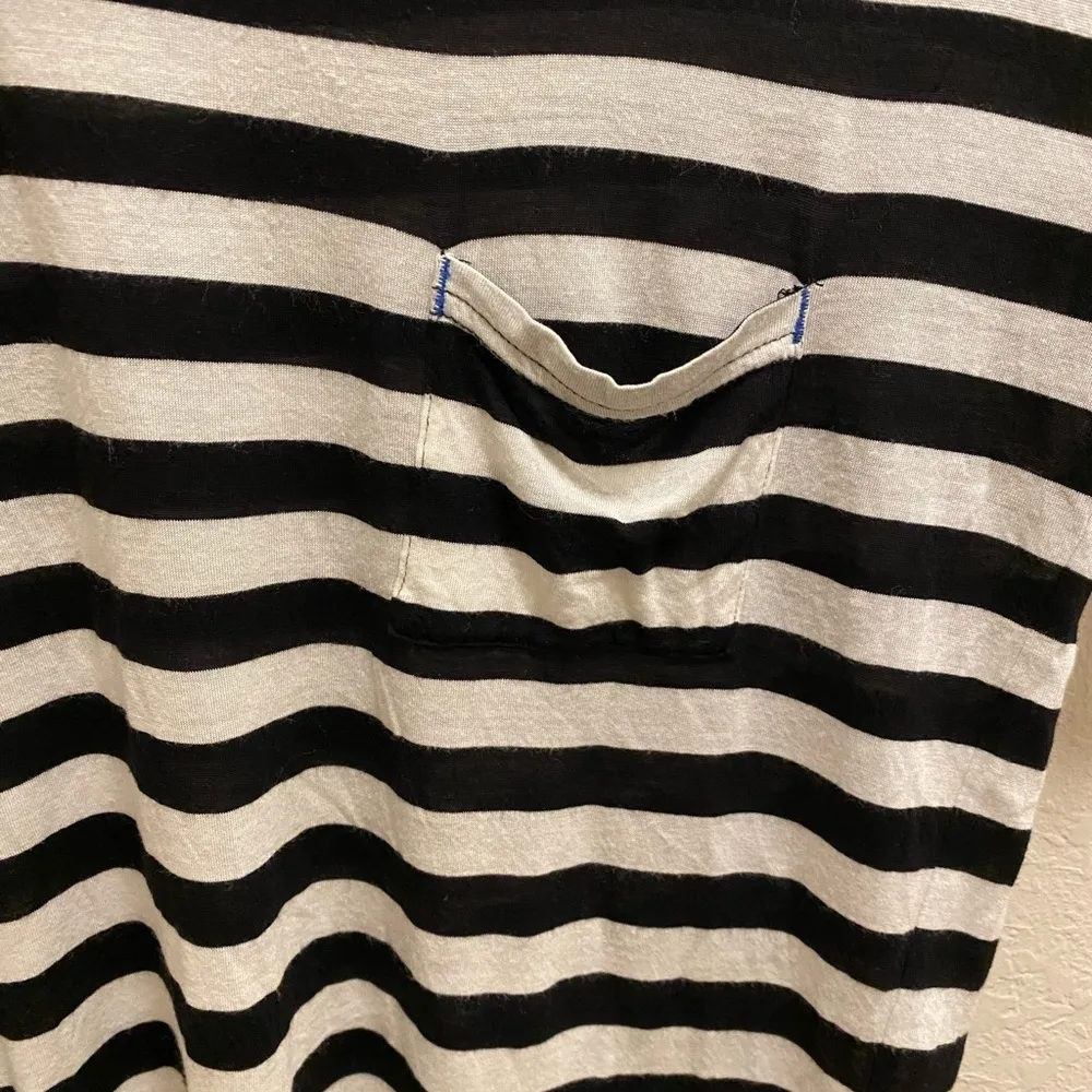 Madewell Black & White Striped Short Sleeve T-Shirt Size XS - Image 4