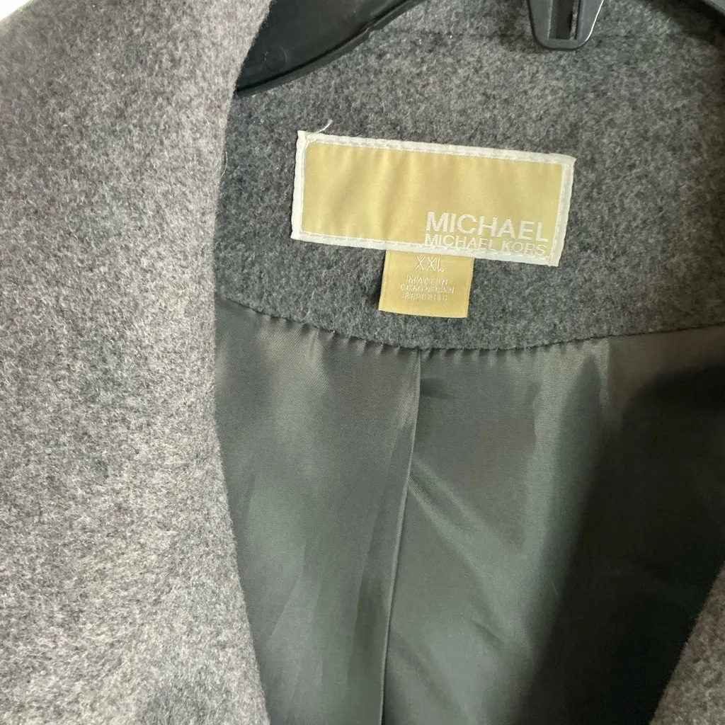 MICHAEL Michael Kors Gray Trench Coat with Belt Size XXL - Image 6