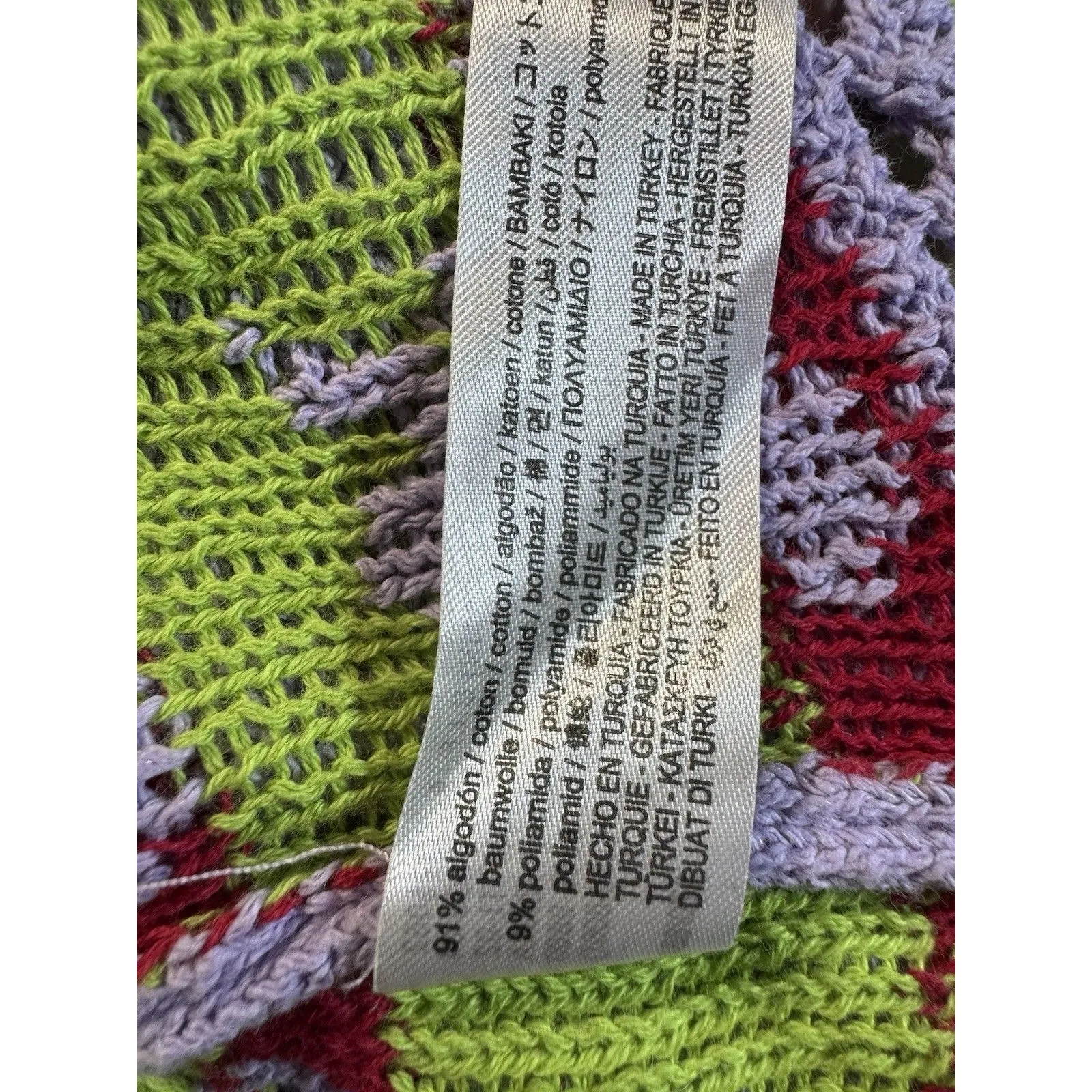 NEW Zara Womens Sweater Crop Cami Tank Top S Purple With Cherries SIZE M - Image 6