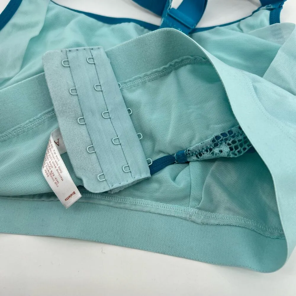 Cacique blue green plus size crisscross X back easy to wear bralette size 14 /16 - Image 2