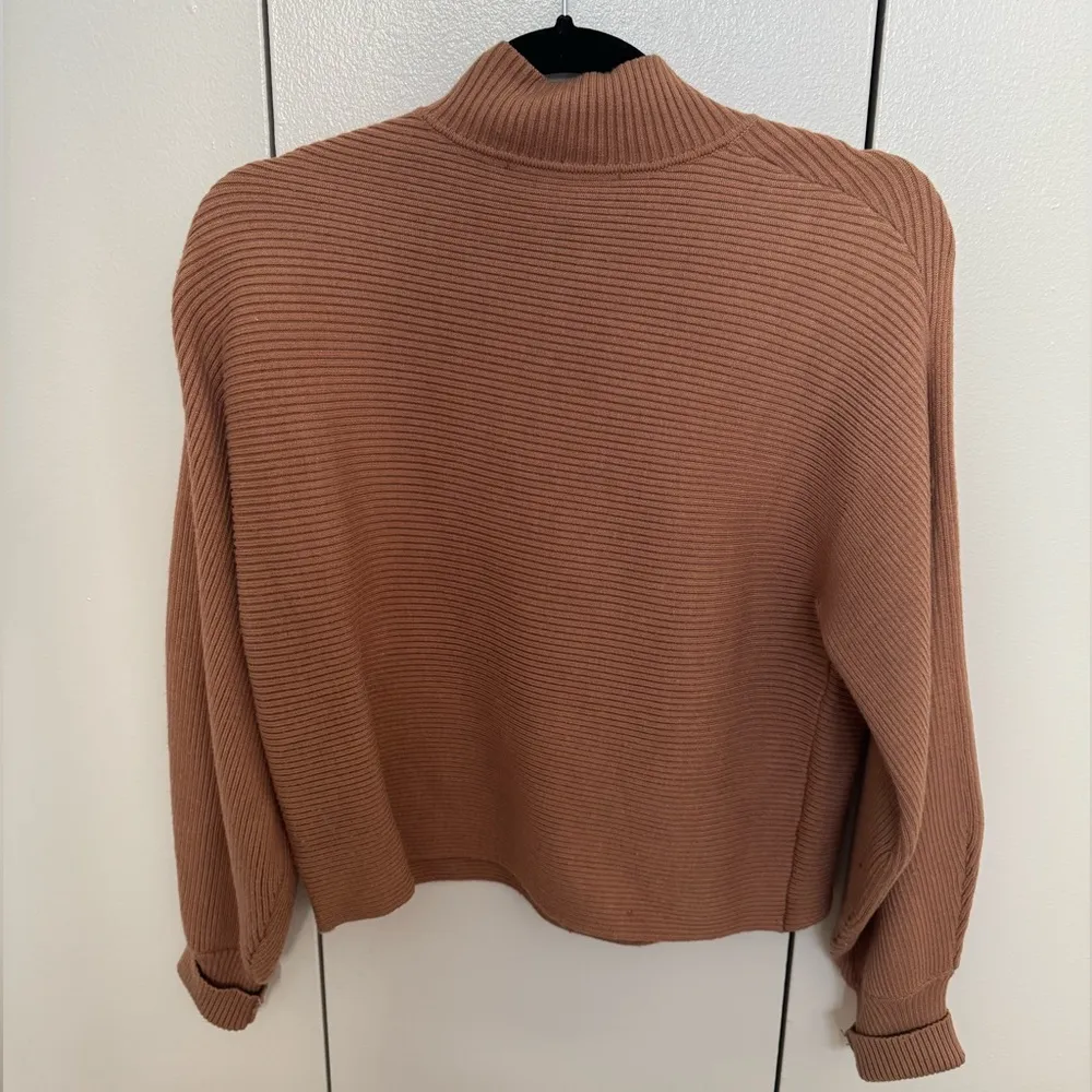 Zara camel ribbed turtleneck sweater - Image 2
