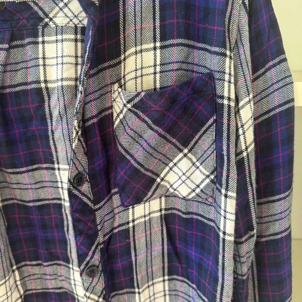 RAILS Hunter Plaid Button Up Shirt in Ultra Violet - Image 5