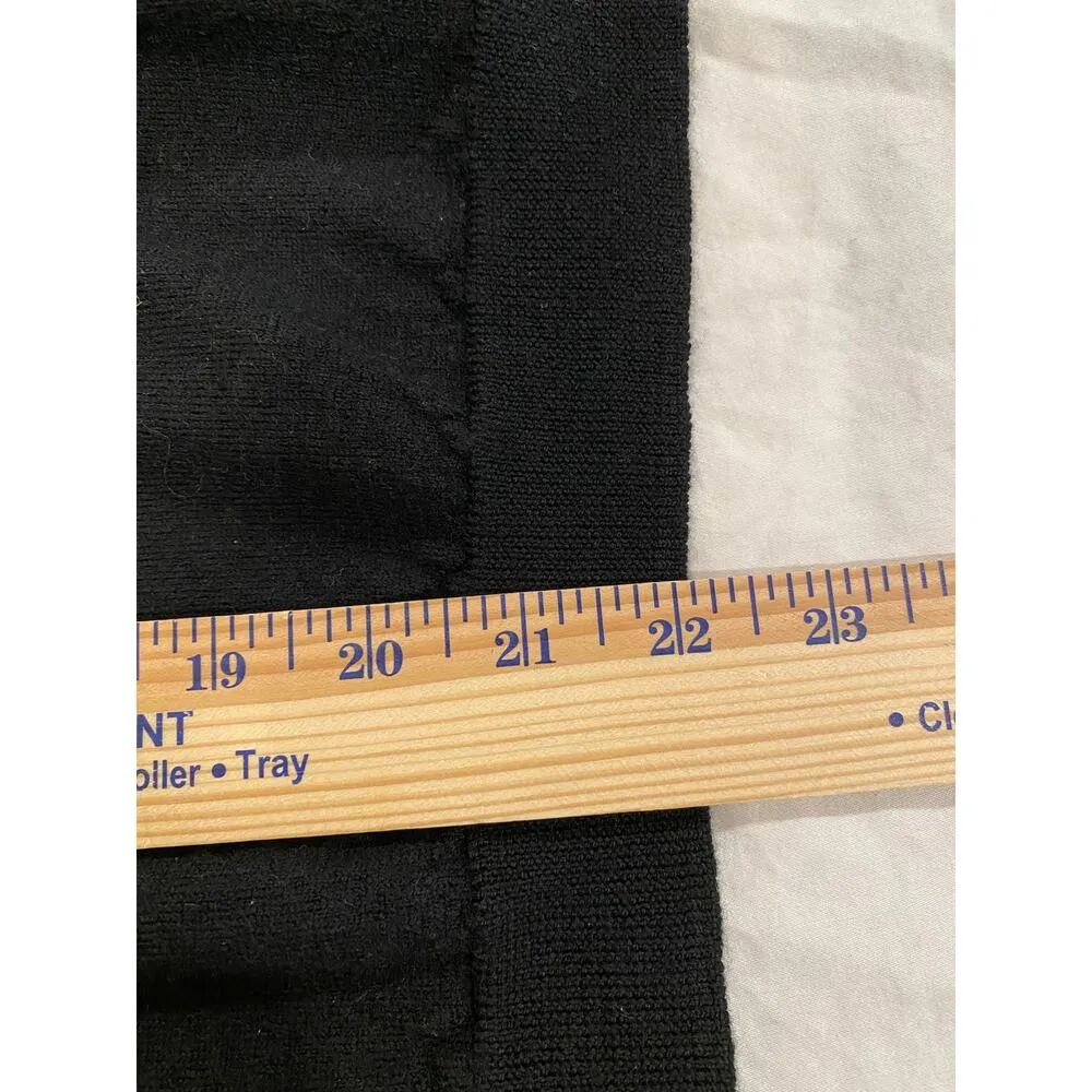 Sezane High Neck Shoulder Button Tab Jacob Jumper Sweater Black Women's Size XXL - Image 12