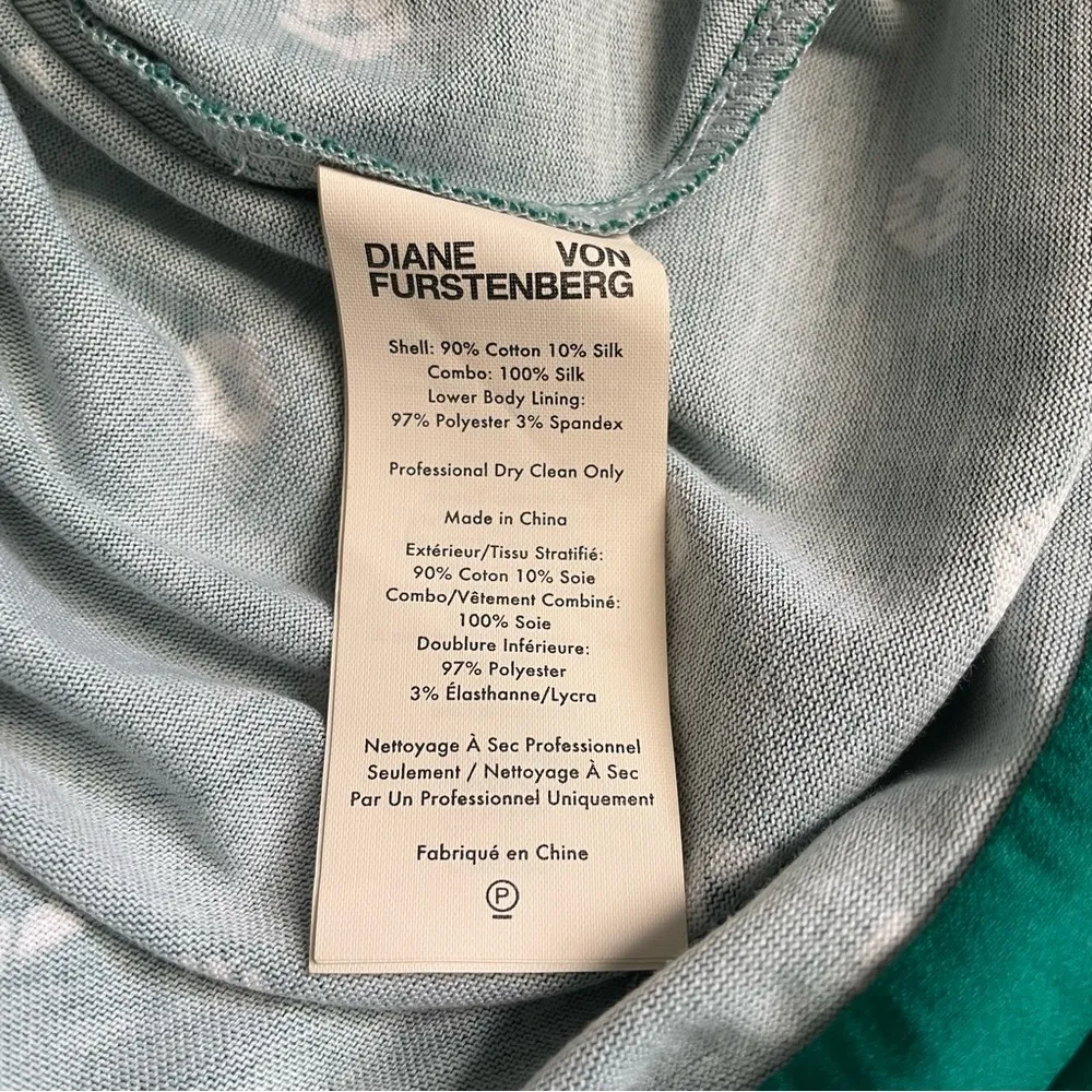 Diane von Furstenberg New Irina Floating Geo Juniper Dress Size 2 - Image 7