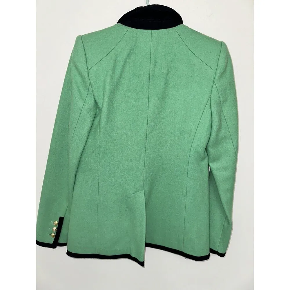 OG Vintage Juicy Couture Green Wool Blazer Coat Sz 2 XS Mint Cond! Y2K Chic Boho - Image 8