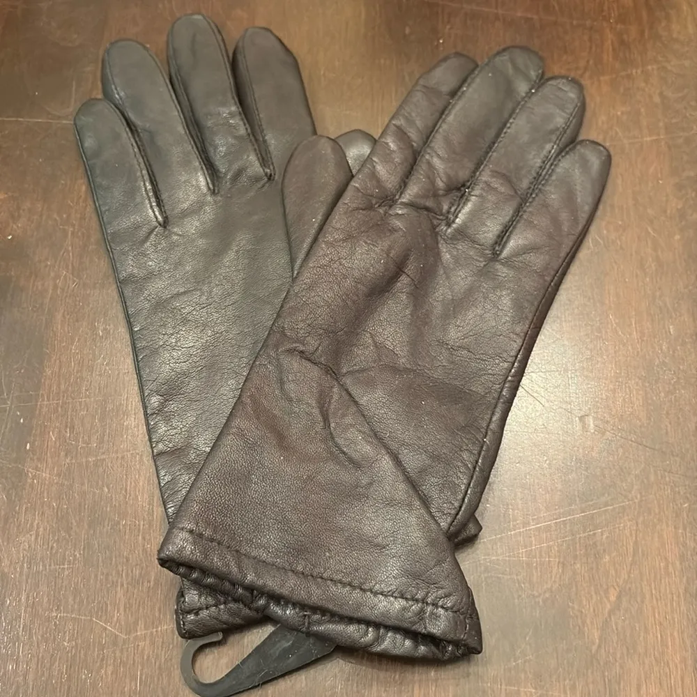 Vintage Black Leather Gloves 7 - Image 2