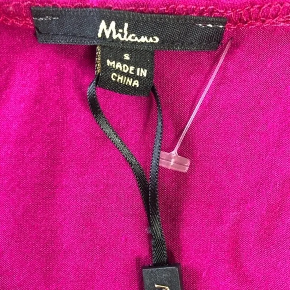 Milano Fuchsia Potion Ruffled Neckline Tank Top - Image 94