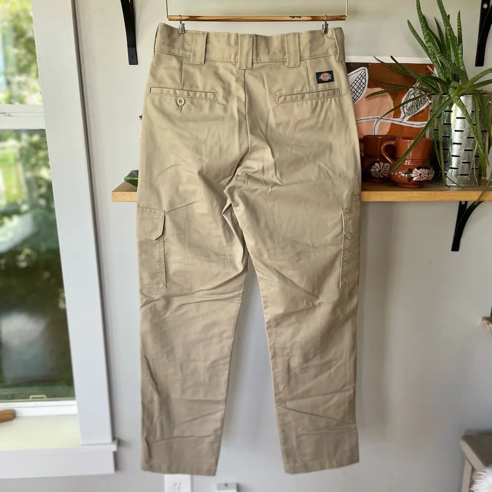 Dickies Flex Slim Straight Cargo Workwear Khaki Pants Size 31 x 32 - Image 9
