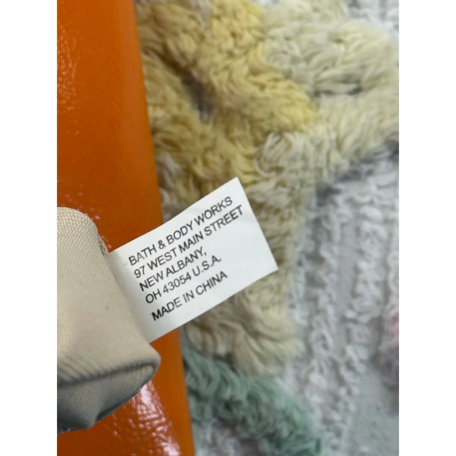 Bath & Body Works Canvas Orange Leather Trim Handle Bag Women's Accessory - Image 8