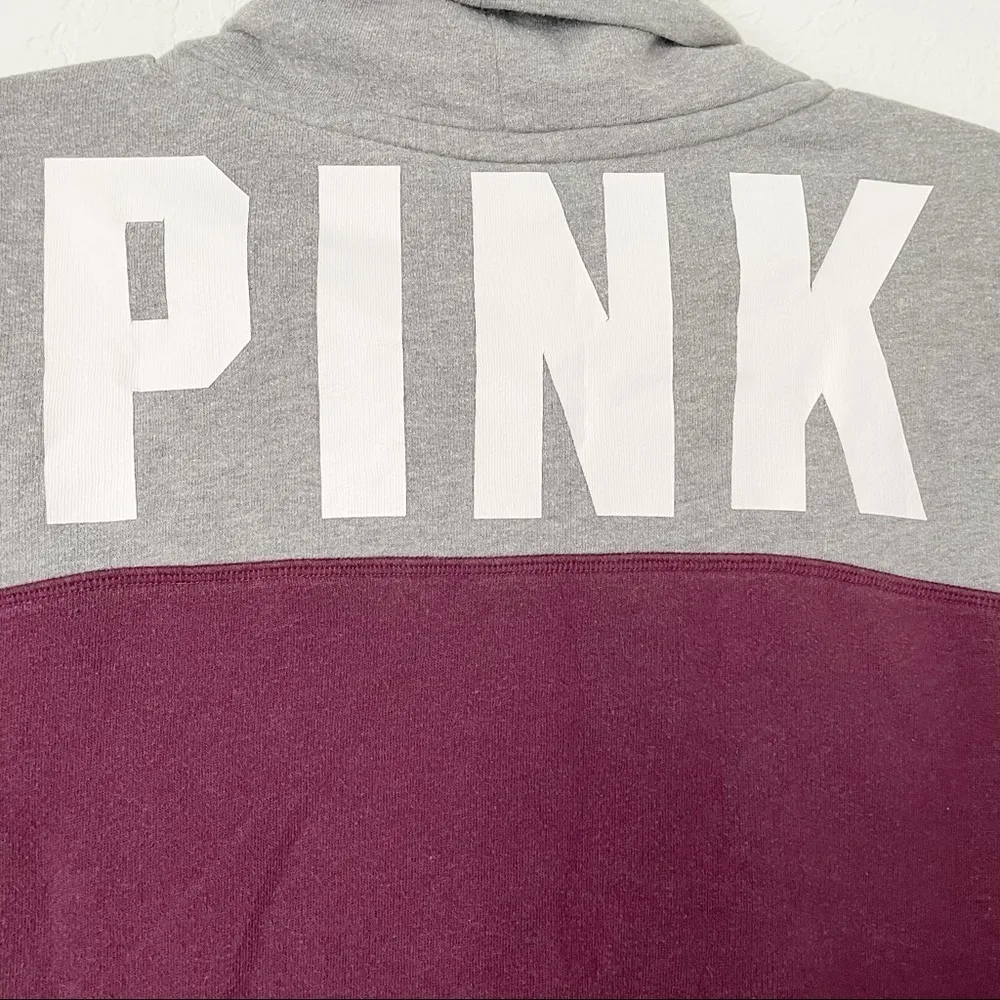 PINK by Victoria’s Secret Women's‎ Gray Cowl Neck Pullover Sweatshirt Size XS - Image 4