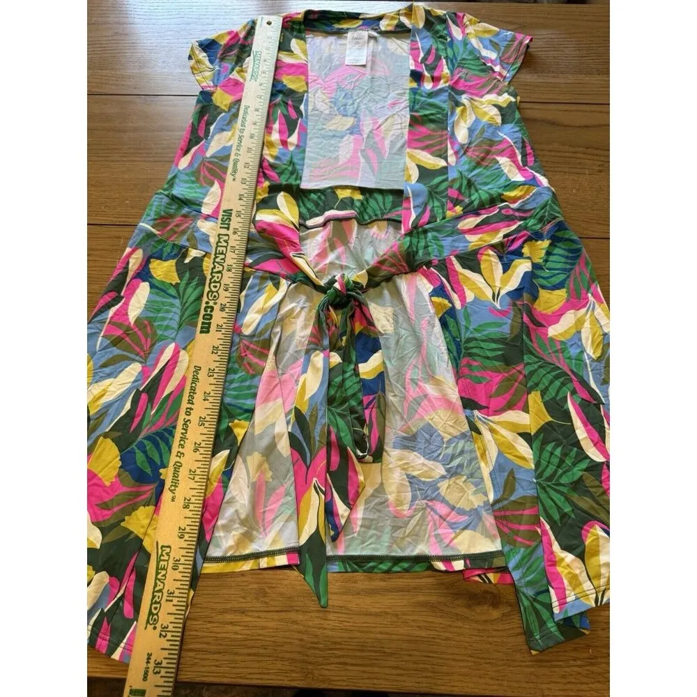 Boden Women Open Front Top Size 6 Floral Tropical Hawaiian Beach Travel Colorful - Image 3