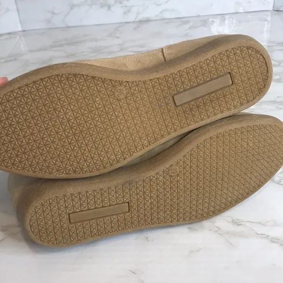 Maiden lane leather suede beige side zip up wedge ankle boots size 8.5 ladies - Image 10