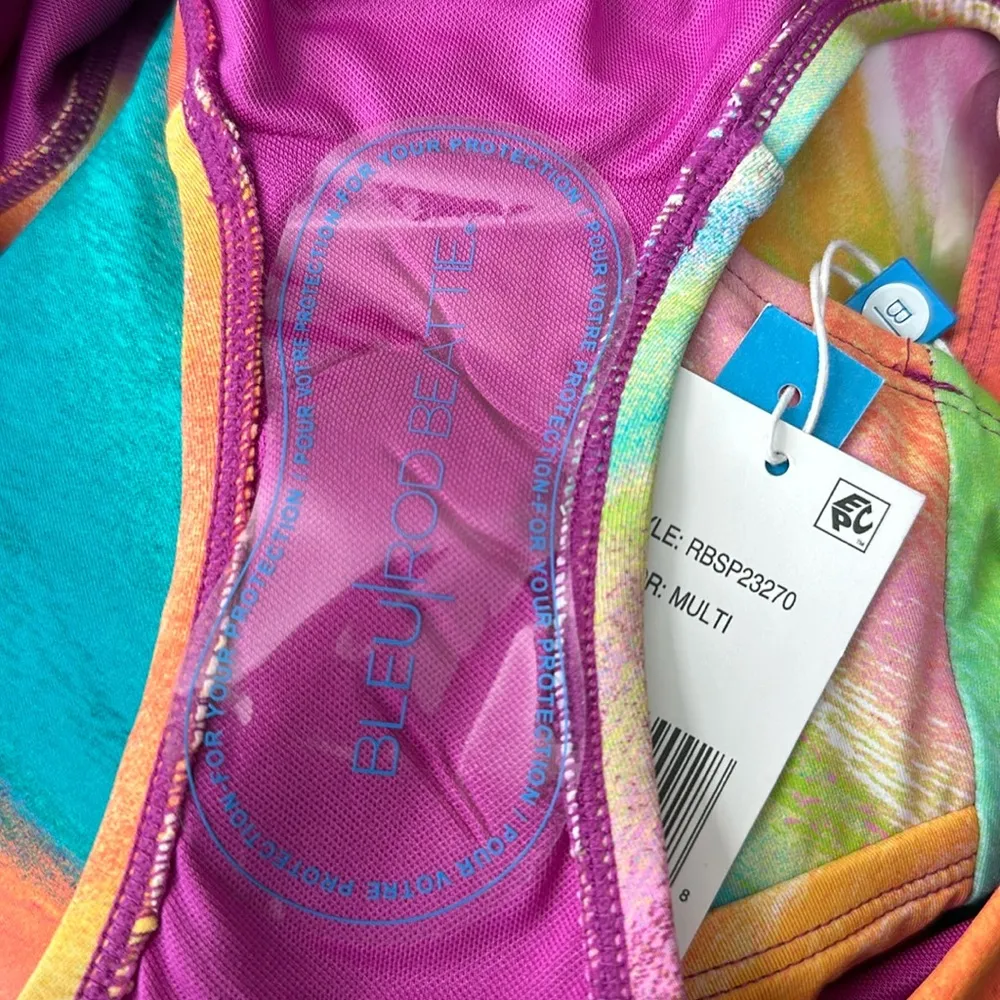 BLEU BY ROD BEATTIE Women's Splash Out High-Neck Tankini Swimsuit Size 8 - Image 12