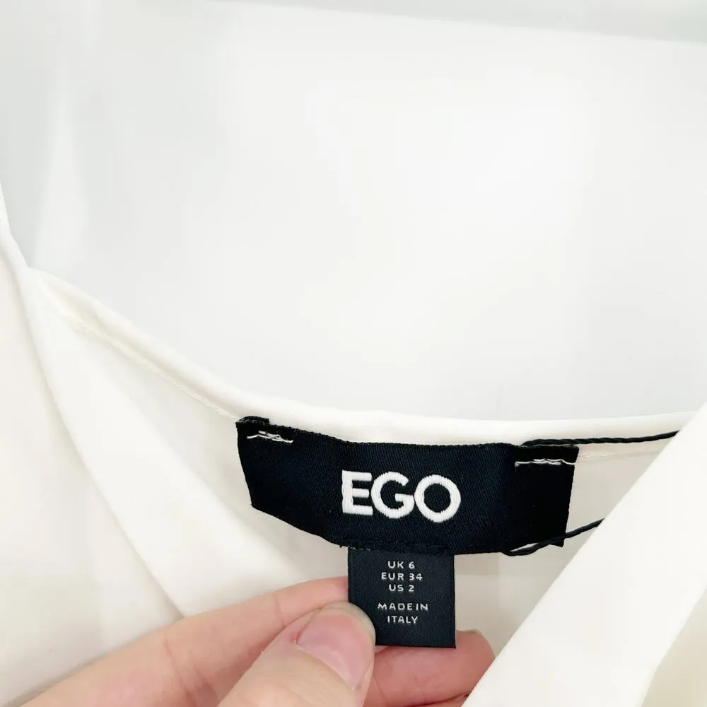 NWT Ego Womens Cocktail Graduation Party Tie Slit And Shoulder Mini Dress Size 2 - Image 4